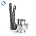 Sanitary Forging Stainless Steel Plastic Trigger Handle Clamp Butterfly Valve